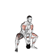Tirage haut sumo kettlebell