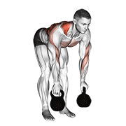 Rowing kettlebell un bras et 2 poids