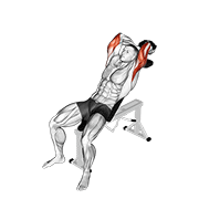 Extension triceps incliné haltère