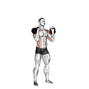 Développé kettlebell alterné
