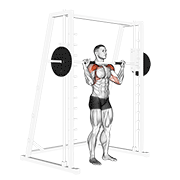 Développé militaire Smith machine debout
