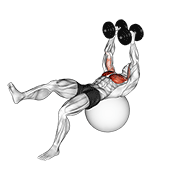Écarté haltère ballon une jambe