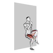 Marche en chaise au mur