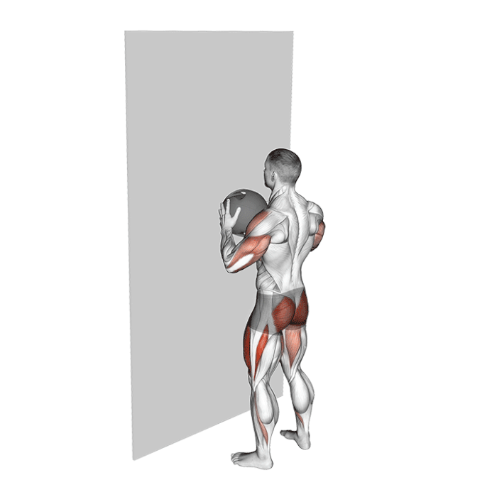 Squat avec medecine ball