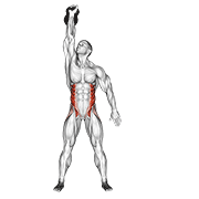 Moulin à vent kettlebell