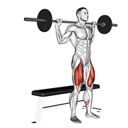 Squat barre sur banc