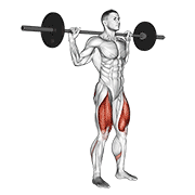 Squat pieds serrés avec barre
