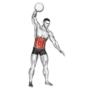 Slam medecine ball à un bras