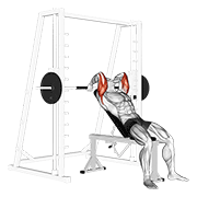 Extension triceps incliné Smith